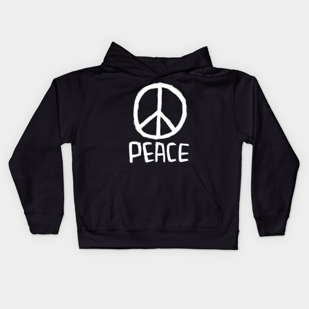 Peace Sign, Peace Please, No War, Antiwar, Peace Symbol Kids Hoodie by badlydrawnbabe